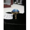 Image 4 : 10KT RING W/BLUE STONE, SZ 7 1/4