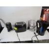 Image 1 : 4 ELECTRIC APPLIANCES - TOASTER, FOOD PROCESSOR, KETTLE, COFFEE GRINDER