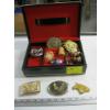 Image 1 : JEWELLERY BOX W/MISC. BELT BUCKLES, ETC.