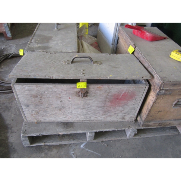 WOODEN BOX W/ASST. OXY ACETYLENE GAUGES