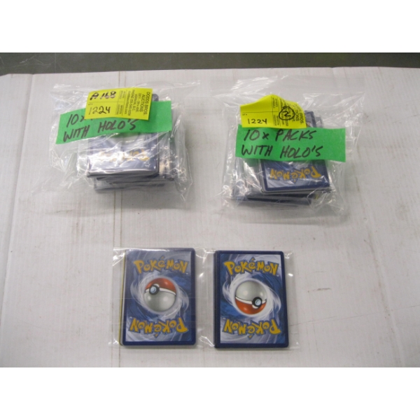 2 - 10 PACKS OF POKEMAN CARDS