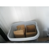 Image 5 : BLUE BIN OF MISC. VENTS, LIDS, BACKER ROD INSULATION, GARBAGE CANS, ETC.