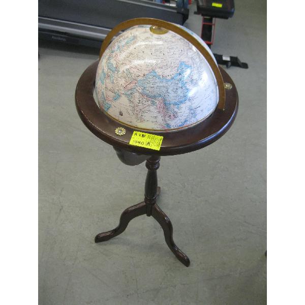 12" WORLD GLOBE ON WOOD STAND