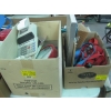 Image 1 : 2 BOXES OF MISC. ELECTRIC CLOCK, ADDING MACHINES, MAGNIFYING GLASS, STRAPS, ETC.