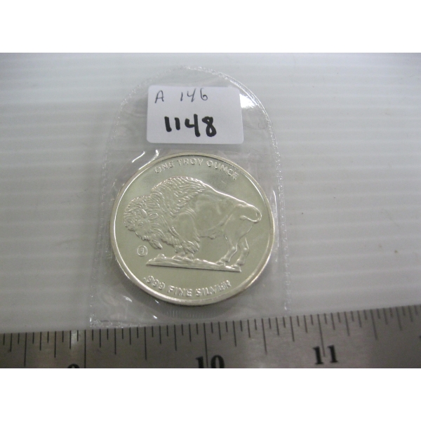 BUFFALO 1 OZ .999 SILVER COIN (TAX EXEMPT)
