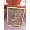 Image 1 : ORIGINAL FRAMED PAINTING BY L. BARRIE OF NATIVE WOMAN
