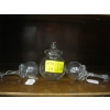 Image 1 : 2 GLASS SOCK DARNING BALLS & SM. LIDDED GLASS CONTAINER
