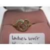 Image 3 : LADIES 10KT HEART RING W/SM. DIAMONDS, 1G - SZ 6.5