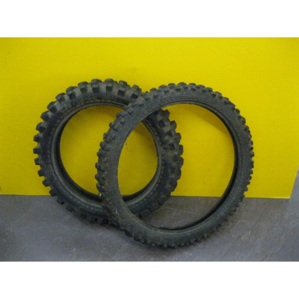 2 DIRTBIKE TIRES - SZ 80/100-21 FOR FRONT & 130/80-18 FOR BACK