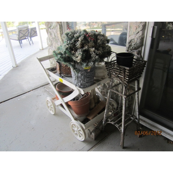 PLANTER CART W/MISC. PLANTING ITEMS