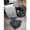 Image 1 : CARRY ON SUITCASE W/BAGS - MISSING 1 WHEEL
