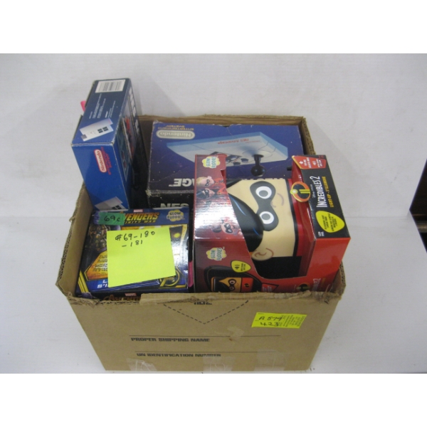 3 DISNEY GLOW BUDDIES, NINTENDO NES SATELLITE & NES ADVANTAGE