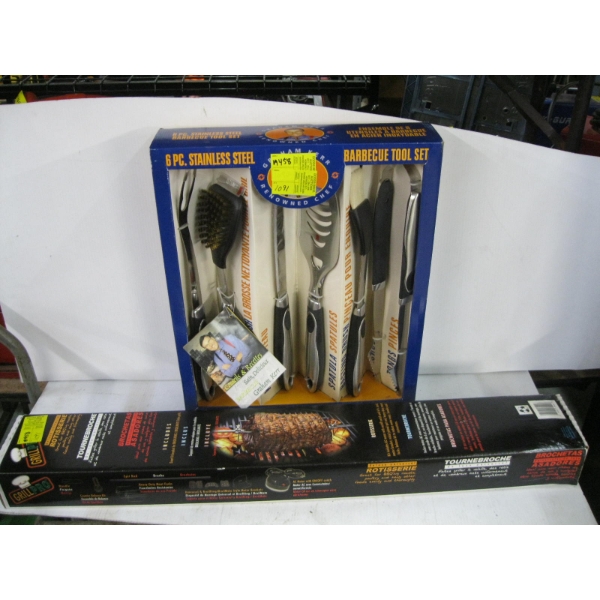 BBQ TOOL SET & BBQ ROTISSERIE