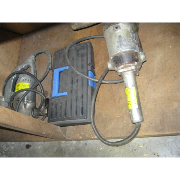 3 HAND HELD CORDED TOOLS: NIBBLER, ANGLE GRINDER, ETC.