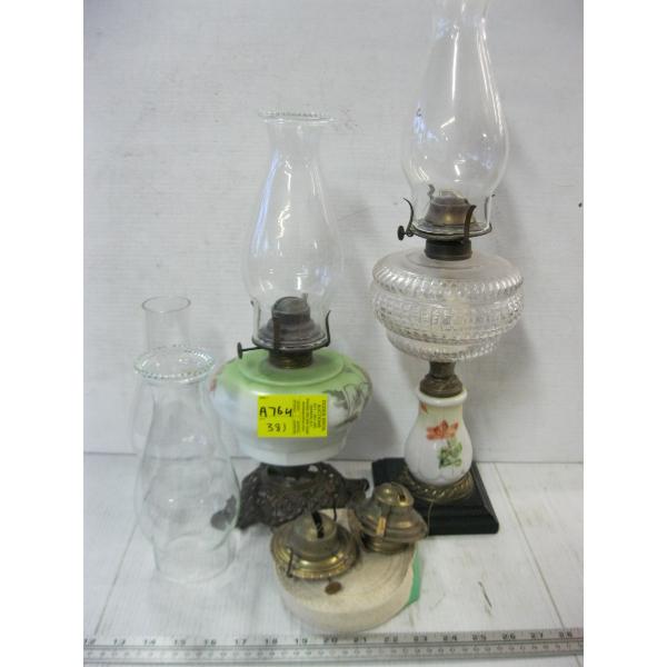 2 OIL LANTERNS W/ASST. ACCESS.