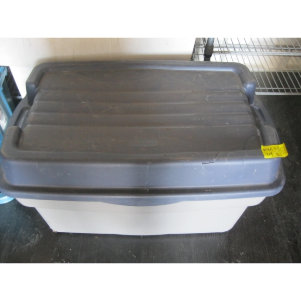 LG. BIN OF MISC. JUMPER CABLES, DIAMOND CUTTING BLADES, ETC.