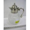 Image 1 : LG. GLASS BASED SILVER TOP DECANTER/PITCHER