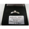 Image 5 : LADIES 10KT WHITE GOLD RING W/1 DIAMOND, 1.4G, SZ 6 1/2