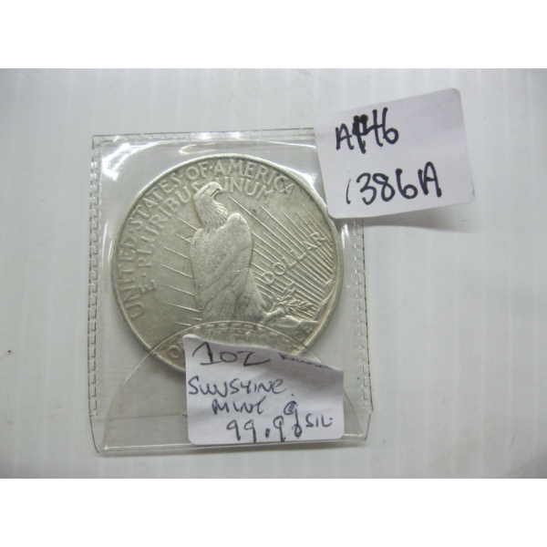 1 OZ. ROUND SUNSHINE MINT .999 SILVER (TAX EXEMPT)