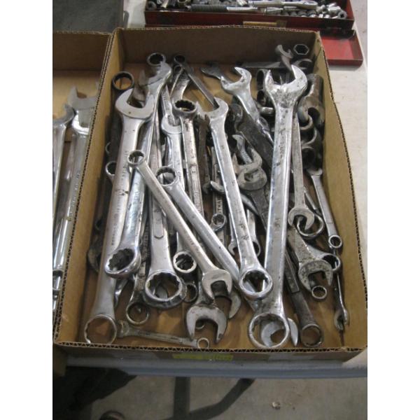 BOX OF MISC. COMBINATION WRENCHES