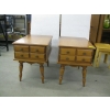 Image 1 : 2 MAPLE 2 DRAWER END TABLES
