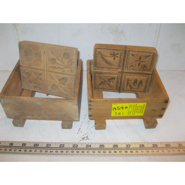 2 SQUARE BUTTER MOLDS