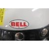 Image 2 : BELL MOTORCYCLE HELMET W/LEATHER FACE COVER - SZ 7 1/8