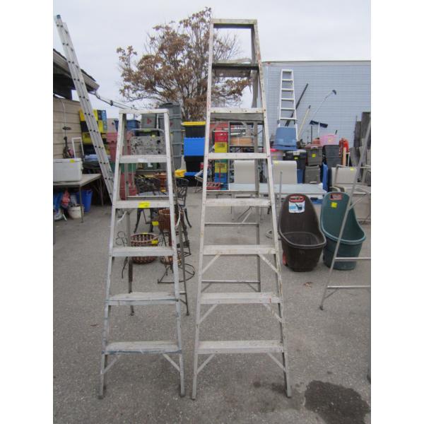 2 "AS IS" ALUMINUM LADDERS