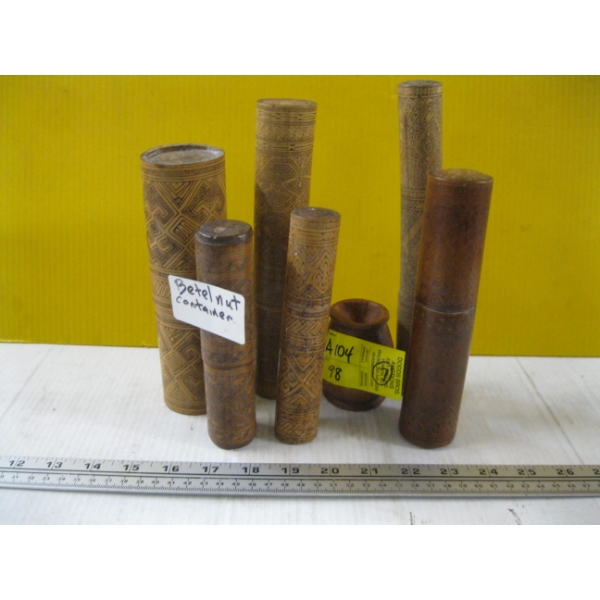 CARVED BETEL NUT CONTAINERS