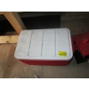 Image 2 : STORAGE BIN & A COOLER W/ASST. DVDs