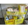 Image 1 : 6 ROLLS OF PAPER TOWEL, BOX OF RAGS & 2 CONTAINERS OF MISC. CLEANERS