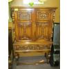 Image 5 : MATCHING CARVED ANTIQUE SINGLE DRAWER, 2 DOOR CHINA CABINET