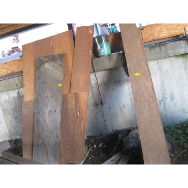 ASST. PLYWOOD, MISC. FIBRE BEAMS, ETC.