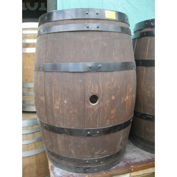 DARK OAK WINE BARRELL W/OPENING