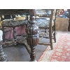 Image 2 : ANTIQUE DRAWLEAF TABLE W/6 CARVED PRESSBACK CHAIRS