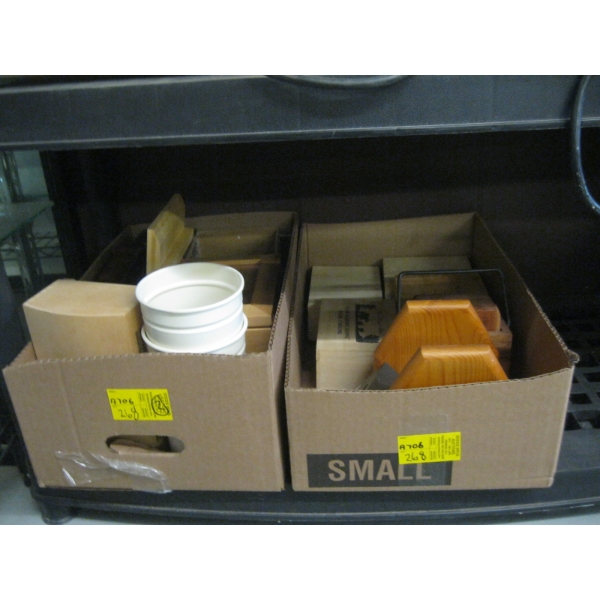 2 FLATS OF JEWELLERY BOXES, ETC.