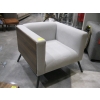 Image 1 : MATCHING GREY CHAIR W/WOOD LOOK SIDES, METAL LEGS