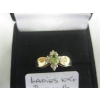 Image 3 : LADIES 10KT RING W/GREEN STONE & SM. DIAMONS, 1.8G, SZ 8