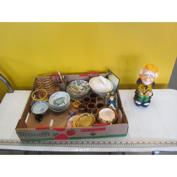 MISC. SM. DISHES, FIGURINE, ETC.