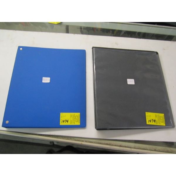 BINDER OF ELVIS 45 RECORD & A BINDER W/BEATLES 45 RECORD