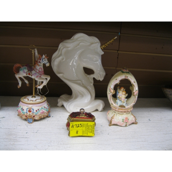 ASST. FIGURINES, MUSIC BOXES