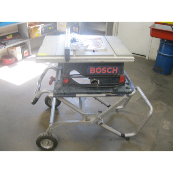 BOSCH 10" TABLE SAW ON STAND W/NEW DIABLO LATHE