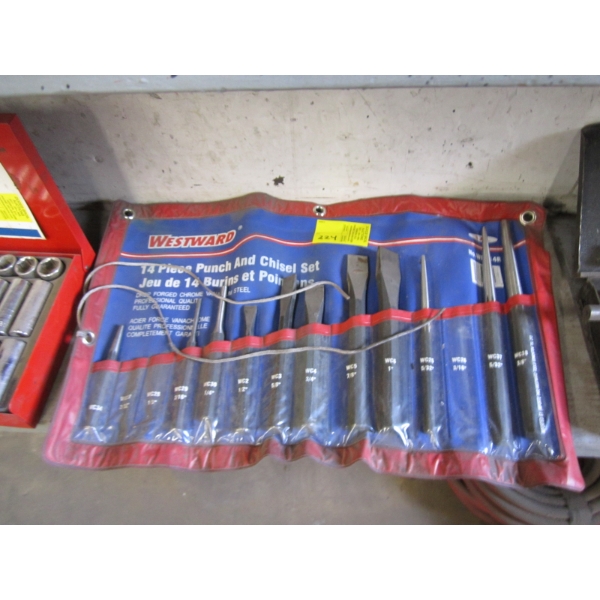 WESTWARD 14 PIECE PUNCH & CHISEL SET - NOT COMPLETE