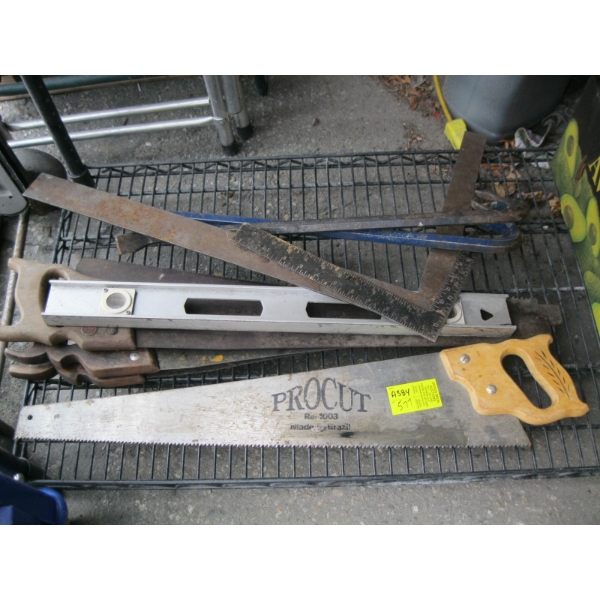 MISC. HANDSAWS, CROWBARS, ETC.
