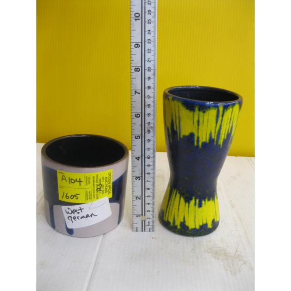 2 WEST GERMAN MCM VASES