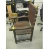 Image 3 : SPANISH REPRODUCTION LEATHER W/WOOD CARVED CHAIRS