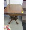 Image 3 : ANTIQUE CARVED BASE OCCASIONAL TABLE
