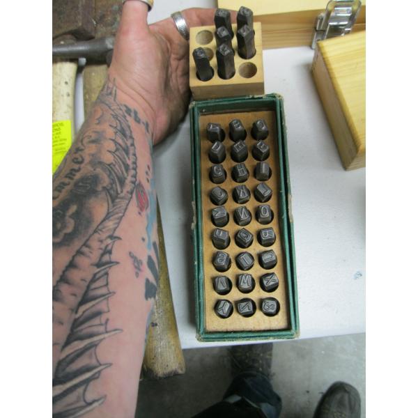 SET OF STEEL LETTER PUNCHES & PART SET OF NUMBERS