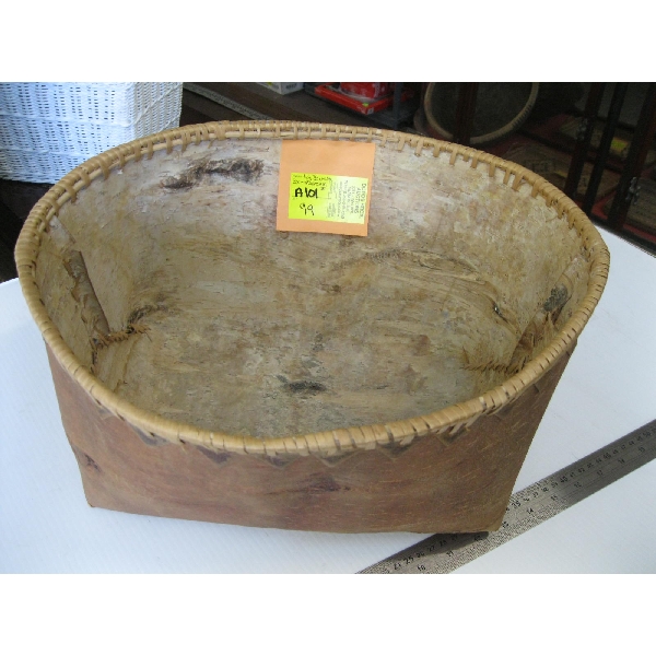 LG. BIRCH BARK X MUSEUM BASKET