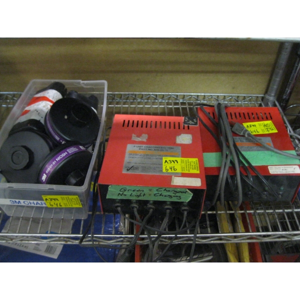 2 - 3M MASK CHARGING UNITS, FILTERS, BATTERIES, ETC.